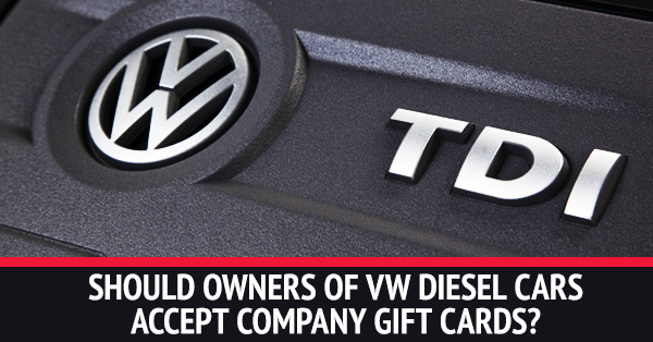 Lawyers Caution Against Taking Volkswagen's Offer Of Two $500 Gift Cards For Diesel Car Customers